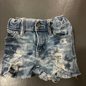 Small Shop Distressed denim kids shorts 18-24M